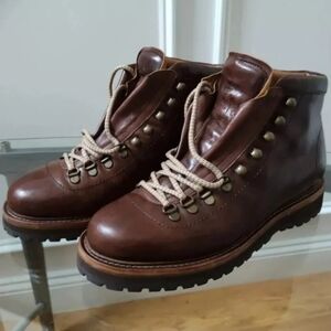 Brunello Cucinelli Hiking Boots Men 41/9 Mountaineering Ankle Leather Boots